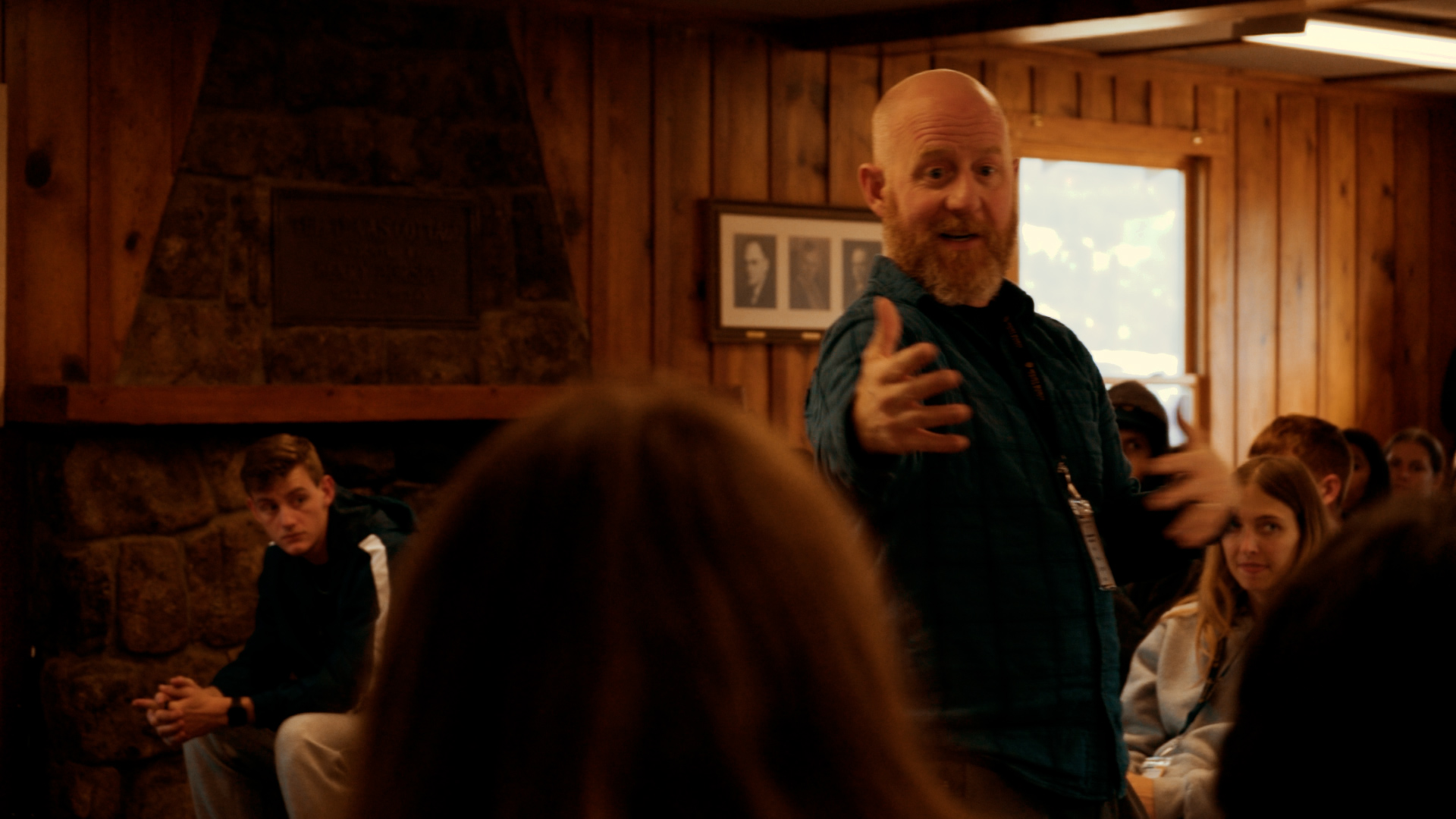 Intro talk over shoulder