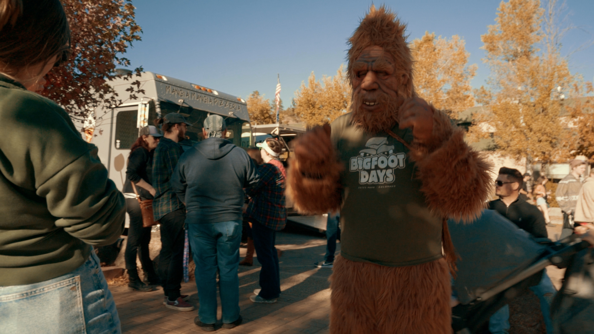 Squatch mid-full shot